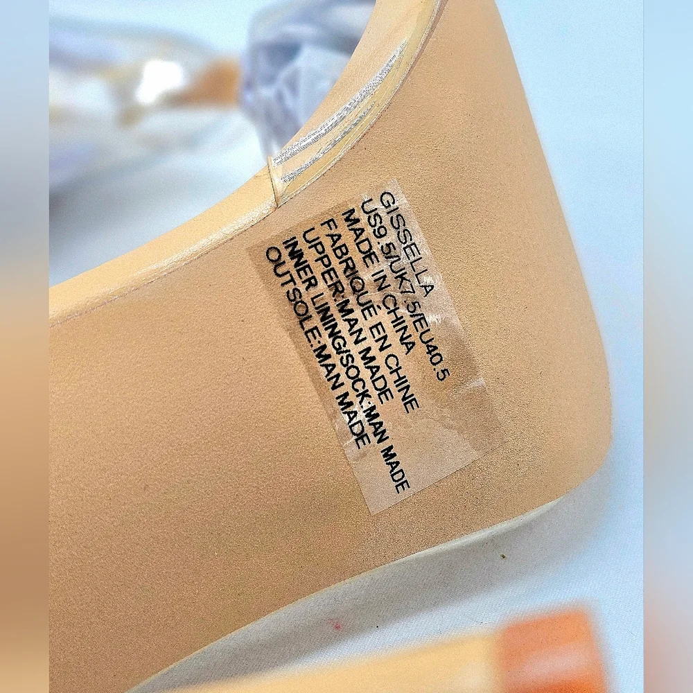 SHOE DAZZLE - Gissella - Clear Heels Ankle Strap Stiletto Pumps - Size 9.5 - Picture 12 of 12